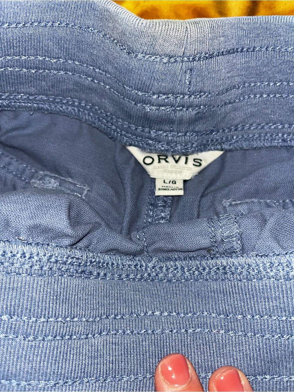 Orvis Light Blue Athletic Shorts with Elastic Waist